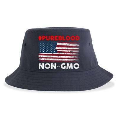 American Vintage Flag Pure Blood Non Gmo Sustainable Bucket Hat