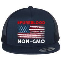 American Vintage Flag Pure Blood Non Gmo Flat Bill Trucker Hat