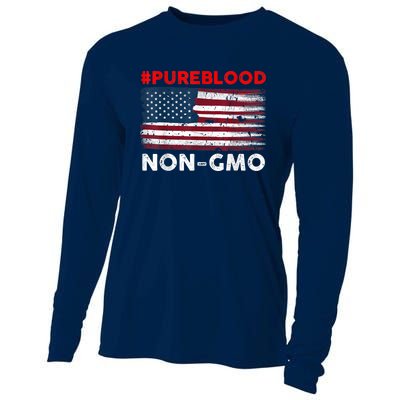 American Vintage Flag Pure Blood Non Gmo Cooling Performance Long Sleeve Crew