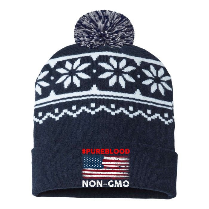 American Vintage Flag Pure Blood Non Gmo USA-Made Snowflake Beanie