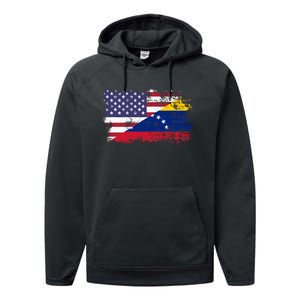 American Venezuela Flag Funny Gift Performance Fleece Hoodie