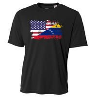 American Venezuela Flag Funny Gift Cooling Performance Crew T-Shirt