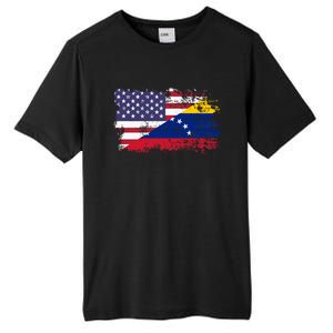 American Venezuela Flag Funny Gift Tall Fusion ChromaSoft Performance T-Shirt