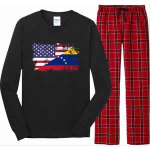 American Venezuela Flag Funny Gift Long Sleeve Pajama Set