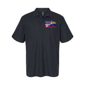 American Venezuela Flag Funny Gift Softstyle Adult Sport Polo