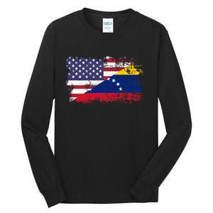 American Venezuela Flag Funny Gift Tall Long Sleeve T-Shirt