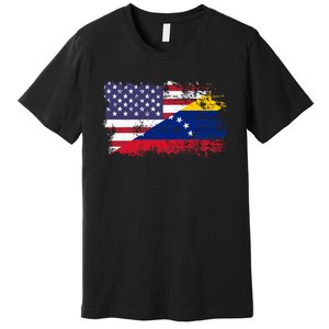 American Venezuela Flag Funny Gift Premium T-Shirt