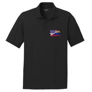 American Venezuela Flag Funny Gift PosiCharge RacerMesh Polo