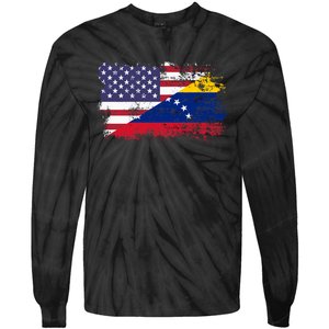 American Venezuela Flag Funny Gift Tie-Dye Long Sleeve Shirt