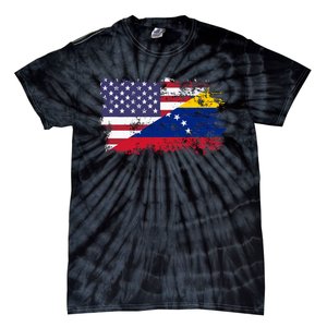 American Venezuela Flag Funny Gift Tie-Dye T-Shirt