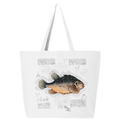 Aesthetic Vintage Fish Illustration For Unique Fishing Dad Gift 25L Jumbo Tote