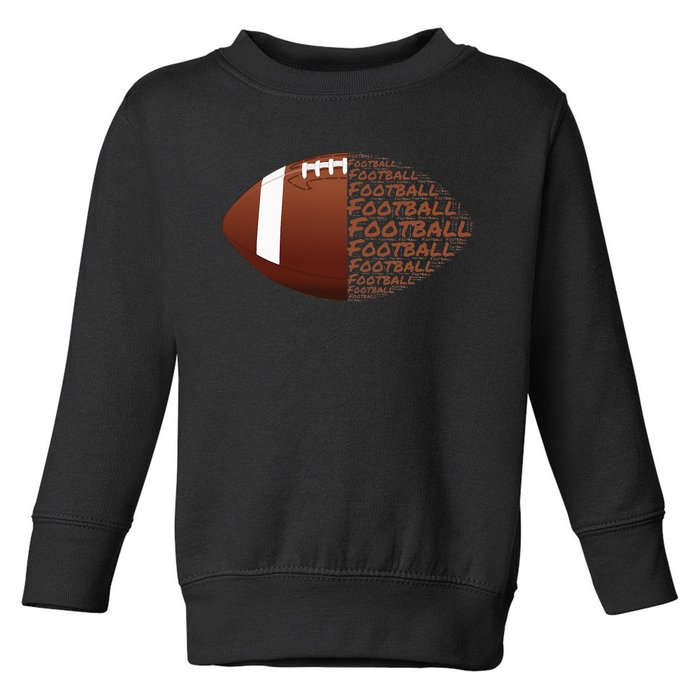 Awesome Vintage Football Quarterback Offensive Player Toddler Sweatshirt