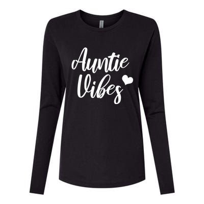 Auntie Vibes Funny Saying For New Aunt From Nephew Meaningful Gift Womens Cotton Relaxed Long Sleeve T-Shirt