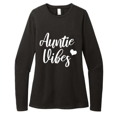 Auntie Vibes Funny Saying For New Aunt From Nephew Meaningful Gift Womens CVC Long Sleeve Shirt