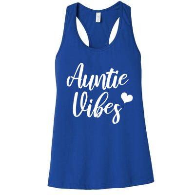 Auntie Vibes Funny Saying For New Aunt From Nephew Meaningful Gift Women's Racerback Tank