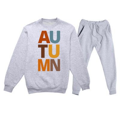 Autumn Vintage Fall Premium Crewneck Sweatsuit Set