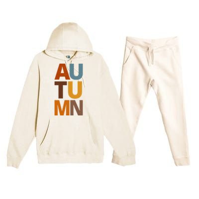 Autumn Vintage Fall Premium Hooded Sweatsuit Set