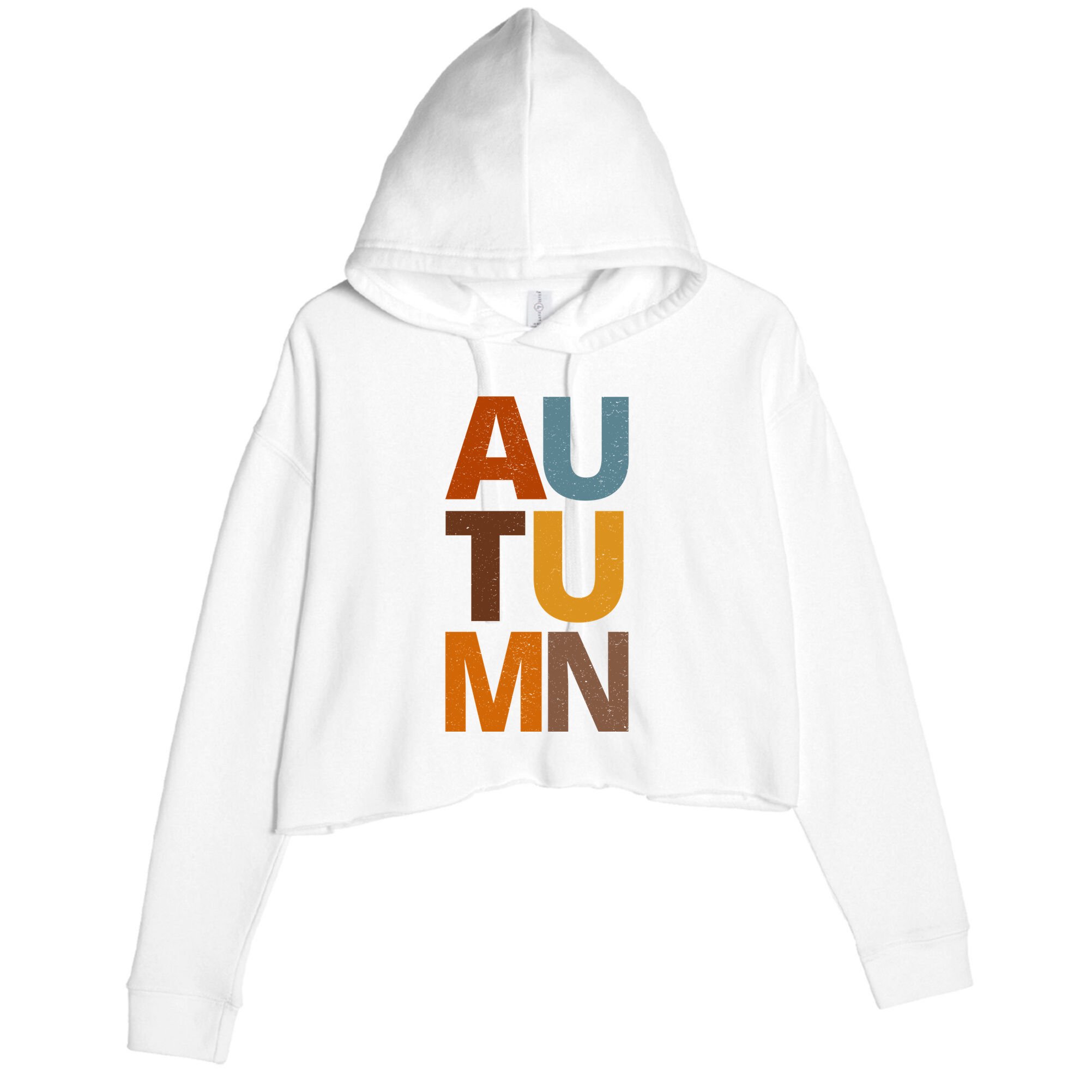 Autumn Vintage Fall Crop Fleece Hoodie