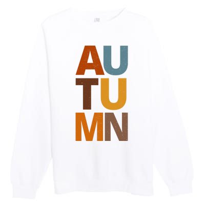 Autumn Vintage Fall Premium Crewneck Sweatshirt