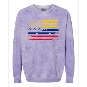 American Venezuela Flag Cute Gift Colorblast Crewneck Sweatshirt