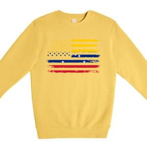 American Venezuela Flag Cute Gift Premium Crewneck Sweatshirt