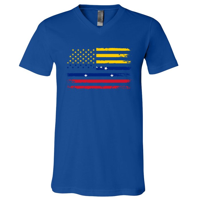 American Venezuela Flag Cute Gift V-Neck T-Shirt