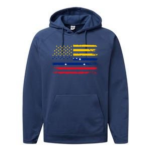 American Venezuela Flag Cute Gift Performance Fleece Hoodie