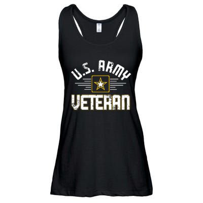 Army Veteran Flag Ladies Essential Flowy Tank