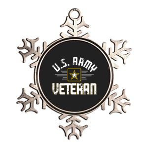 Army Veteran Flag Metallic Star Ornament