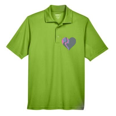 Anti Valentines Friends Galentines Day Female Profile Heart Gift Men's Origin Performance Pique Polo