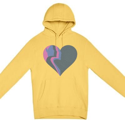 Anti Valentines Friends Galentines Day Female Profile Heart Gift Premium Pullover Hoodie