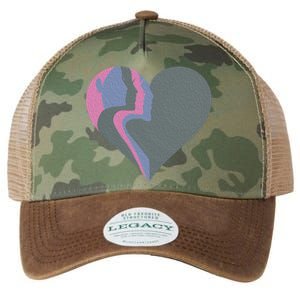 Anti Valentines Friends Galentines Day Female Profile Heart Gift Legacy Tie Dye Trucker Hat