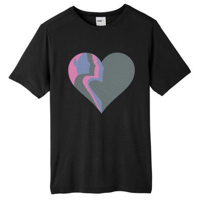 Anti Valentines Friends Galentines Day Female Profile Heart Gift Tall Fusion ChromaSoft Performance T-Shirt