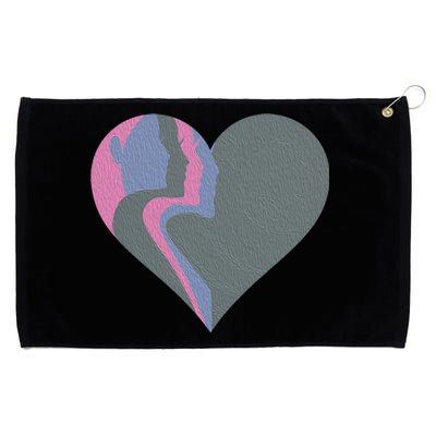 Anti Valentines Friends Galentines Day Female Profile Heart Gift Grommeted Golf Towel