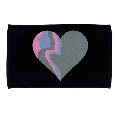 Anti Valentines Friends Galentines Day Female Profile Heart Gift Microfiber Hand Towel