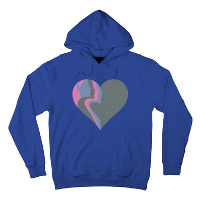 Anti Valentines Friends Galentines Day Female Profile Heart Gift Hoodie