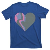 Anti Valentines Friends Galentines Day Female Profile Heart Gift T-Shirt