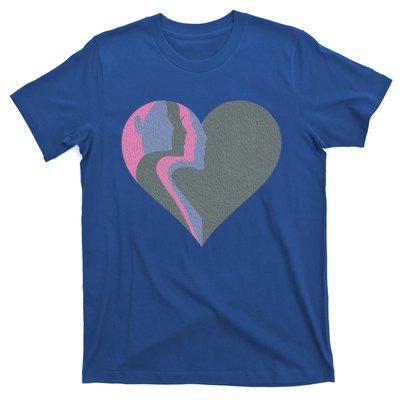 Anti Valentines Friends Galentines Day Female Profile Heart Gift T-Shirt