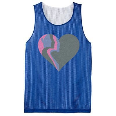 Anti Valentines Friends Galentines Day Female Profile Heart Gift Mesh Reversible Basketball Jersey Tank