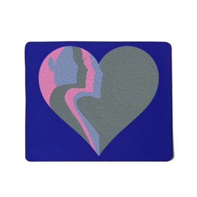 Anti Valentines Friends Galentines Day Female Profile Heart Gift Mousepad