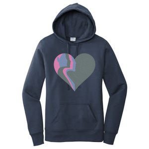 Anti Valentines Friends Galentines Day Female Profile Heart Gift Women's Pullover Hoodie