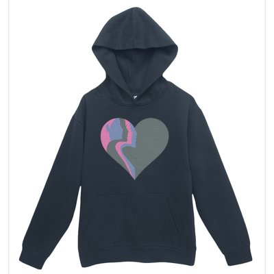 Anti Valentines Friends Galentines Day Female Profile Heart Gift Urban Pullover Hoodie