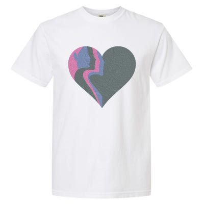 Anti Valentines Friends Galentines Day Female Profile Heart Gift Garment-Dyed Heavyweight T-Shirt