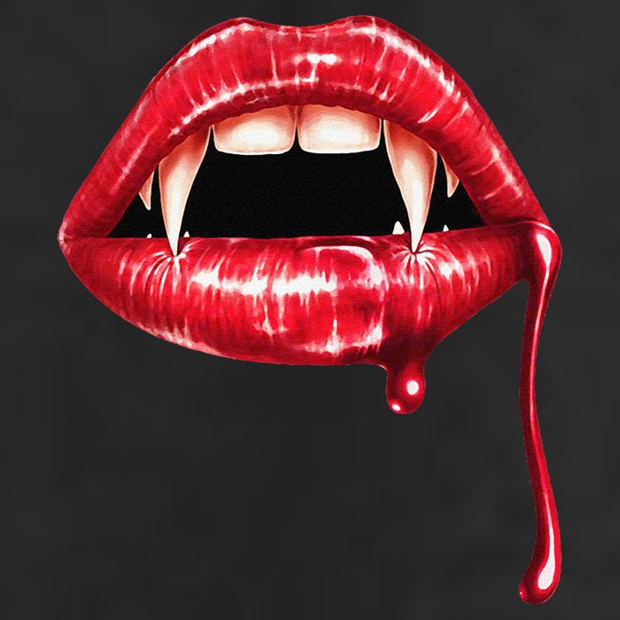 Awesome Vampire Fangs Lips Halloween Trick Or Treat 11oz C Handle Ceramic Mug