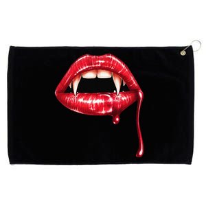 Awesome Vampire Fangs Lips Halloween Trick Or Treat Grommeted Golf Towel