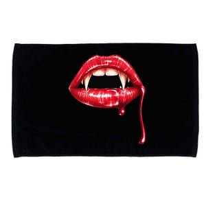 Awesome Vampire Fangs Lips Halloween Trick Or Treat Microfiber Hand Towel