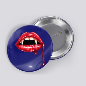 Awesome Vampire Fangs Lips Halloween Trick Or Treat Button