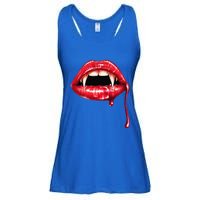 Awesome Vampire Fangs Lips Halloween Trick Or Treat Ladies Essential Flowy Tank