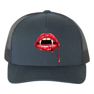 Awesome Vampire Fangs Lips Halloween Trick Or Treat Yupoong Adult 5-Panel Trucker Hat