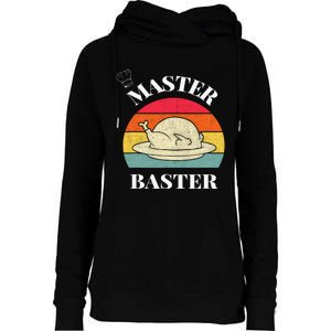 A Very Funny Thanksgiving Master Baster Womens Funnel Neck Pullover Hood